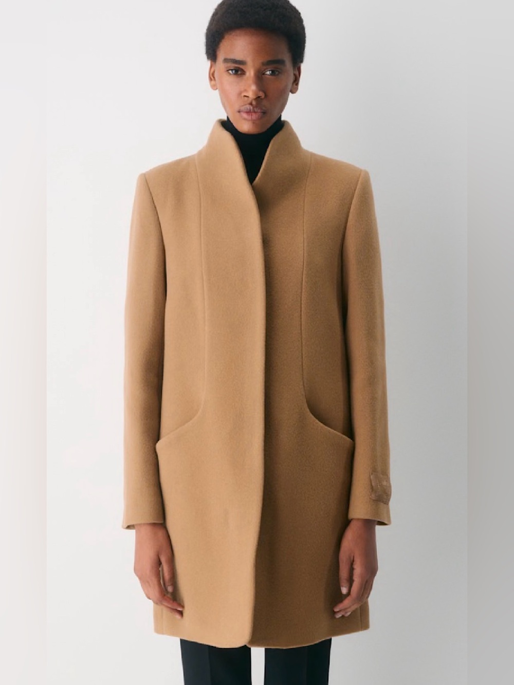 Wilfred cocoon Single-Breasted Wool-cashmere Coat